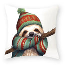 Christmas Cartoon Animal Printed Pillowcase by Ljojo: Decorative Throw Cover for Sofa, Living Room, Cushion