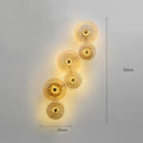 Ljojo Modern Glass Wall Lamp Golden Light Luxury Aisle Bedside Living Room Wall Light