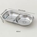 Ljojo Kids Stainless Steel Divided Food Plate with Cute Pattern
