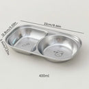 Ljojo Kids Stainless Steel Divided Food Plate with Cute Pattern