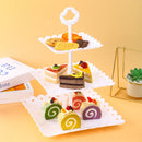 Ljojo 3-Layer Fruit Tray for Party Desserts, Snacks, and Fruits
