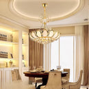 Crystal Chandelier: Zen Lotus Living Room Lamp by Ljojo - Elegant Temple Dining Room Lighting