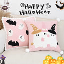 Cute Halloween Embroidered Throw Pillow Cover for Home Decor by Ljojo