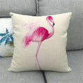 Flamingo Striped Animal Pillow Case for Living Room Sofa by Ljojo