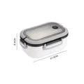 Ljojo 2-Layer Bento Lunch Box with Spoon & Fork, Leakproof Microwavable Food Container
