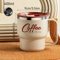 Ljojo Double Wall Stainless Steel Insulated Coffee Cup with Handle