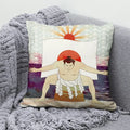 Ljojo Lucky Cat Japanese Style Sofa Bed Pillow Cover: Mount Fuji Japanese Art