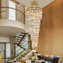 Ljojo Luxe Spiral Staircase Crystal Chandelier for Hotel Lobby, Villa & Duplex Hall