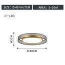 LED Ceiling Light All Copper Modern Living Room Nordic Round Bedroom Decor Ljojo