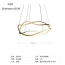 Ljojo Line Art LED Chandelier Modern Designer 3D Curved Pendant Lamp for Home Decor