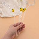Ljojo Lemon Glass Straw Set: Reusable Eco-Friendly Straws for Smoothies, Cocktails