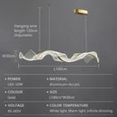 Modern LED Dining Room Pendant Light | Ljojo Wave Bar Counter Lamp | Creative Home Decor Lighting