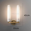Ljojo LED Wall Sconce Copper Gold White Minimalist Art Deco Wall Light