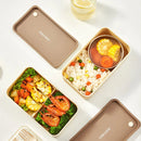 Ljojo Large Capacity Double-Layer Lunch Box with Tableware - Heatable Bento Box