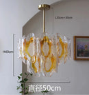 French Amber Glass Chandelier for Living Rooms & Bedrooms by Ljojo: Elegant Villa Hall Lighting