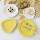 Ljojo Matte Cheese Plate - Pure White Ceramic, Cute Breakfast Bread Plate