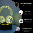 Gaming Headset 3D Night Light for Bedroom Game Room | Ljojo