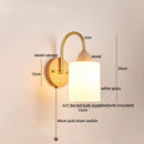Ljojo LED Wall Lights Pull Chain Switch Modern Bedside Lamp Decoration