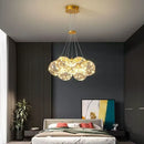 Modern Glossy Glass Ball LED Chandelier for Living Rooms by Ljojo