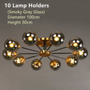 LED Ceiling Lamp Stylish Bubble Glass Flower Pendant Light by Ljojo for Home Decor