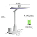 LED Table Lamp Dimmable Eyes Protection USB Rechargable Reading Desk Lamp by Ljojo