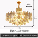 Ljojo Luxury Modern Gold Crystal LED Ceiling Light for Living Room Chandelier