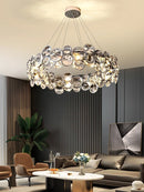 Ljojo Modern Crystal Chandelier Luxury Villa Living Room Ceiling Hanging Lamp