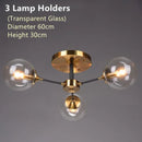Ljojo Glass Ceiling Chandelier Elegant Nordic Hanging Light Fixture for Living Room Bedroom