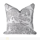 Ljojo Luxe Linen Embroidered Abstract Pillow Set for Sofas and Beds