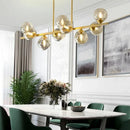 Modern LED Glass Ball Chandelier Pendant Lamp for Bedroom Dining Living Room by Ljojo