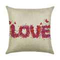 Ljojo Linen Pillowcase 45*45cm for Household Sofa Decor - Love Letter Series