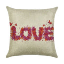 Ljojo Linen Pillowcase 45*45cm for Household Sofa Decor - Love Letter Series