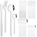 Ljojo 24-Piece Stainless Steel Cutlery Set with Forks, Knives, and Spoons