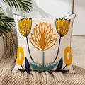 Boho Floral Tufted Cotton Throw Pillow Cover for Couch and Bed by Ljojo