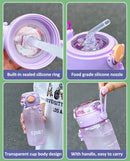 Ljojo 500/600ML Large Capacity Straw Water Bottle - BPA Free Sports Drinkware Cup