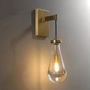 Ljojo Waterdrop Glass Wall Sconce - Modern Copper Wall Light for a Stylish Home