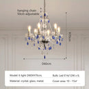 European Luxury K9 Crystal Chandelier: Elegant Living Room Candle E27 LED Ceiling Light by Ljojo