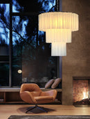 Frosted White Texture Glass Chandelier LED Lighting Fixture for Living Room Decor by Ljojo