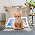 Cute Cat Print Pillowcase by Ljojo - Perfect for Home, Car, and Sofa