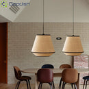 Ljojo Modern Retro Wicker Rattan Pendant Lights for Restaurant Chandelier Home Decoration