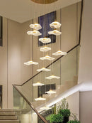 LED Lotus Leaf Design Staircase Chandelier - Modern, Long, Villa - Ljojo