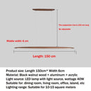 Ljojo LED Wooden Pendant Light for Kitchen Office Bar Dining Room