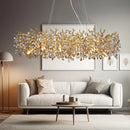 Luxury Gold Crystal Chandelier Pendant Lamp for Living Dining Bedroom - Ljojo