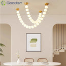Nordic LED Crystal Pendant Light Magic Bean Chain Chandelier for Home Decoration by Ljojo