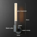 Ljojo Loft America Country LED Wall Lamp in Copper Glass for Bedroom, Living Room, Bathroom