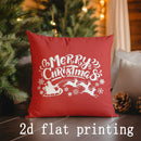 Ljojo Merry Christmas Pillowcases for Sofa Bedroom Car - Decorative Cushion Cover