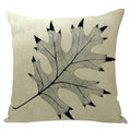 Ljojo Maple Leaf Print Linen Pillowcase for Home Decor and Sofa Comfort