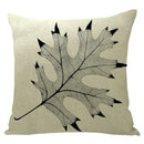 Ljojo Maple Leaf Print Linen Pillowcase for Home Decor and Sofa Comfort