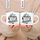 Enamel Mountain Mug with Handle by Ljojo. Best Camping Gift for Outdoor Lovers