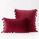Black Tassel Pillowcases by Ljojo - Velvet Holiday Home Decoration Gift